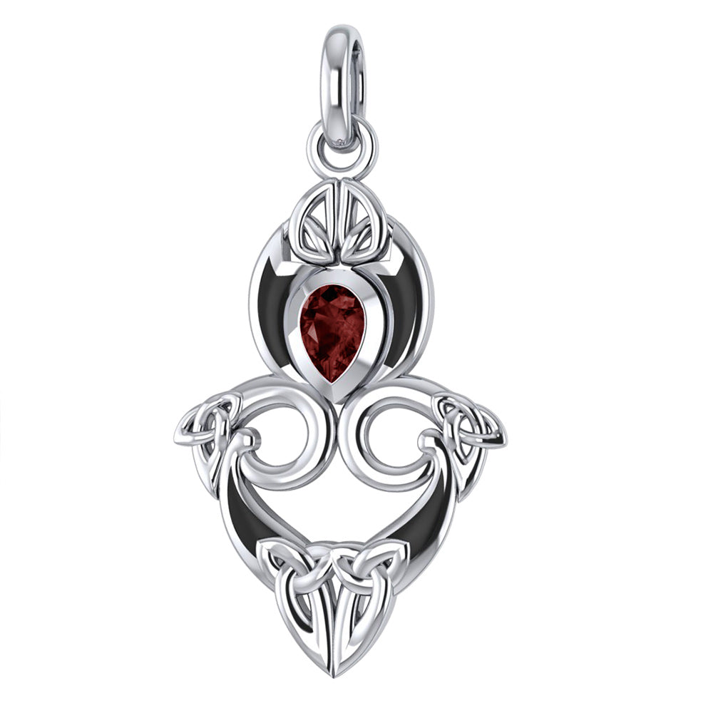 A first-rate lifetime tradition Silver Triquetra Pendant Jewelry with Gemstones