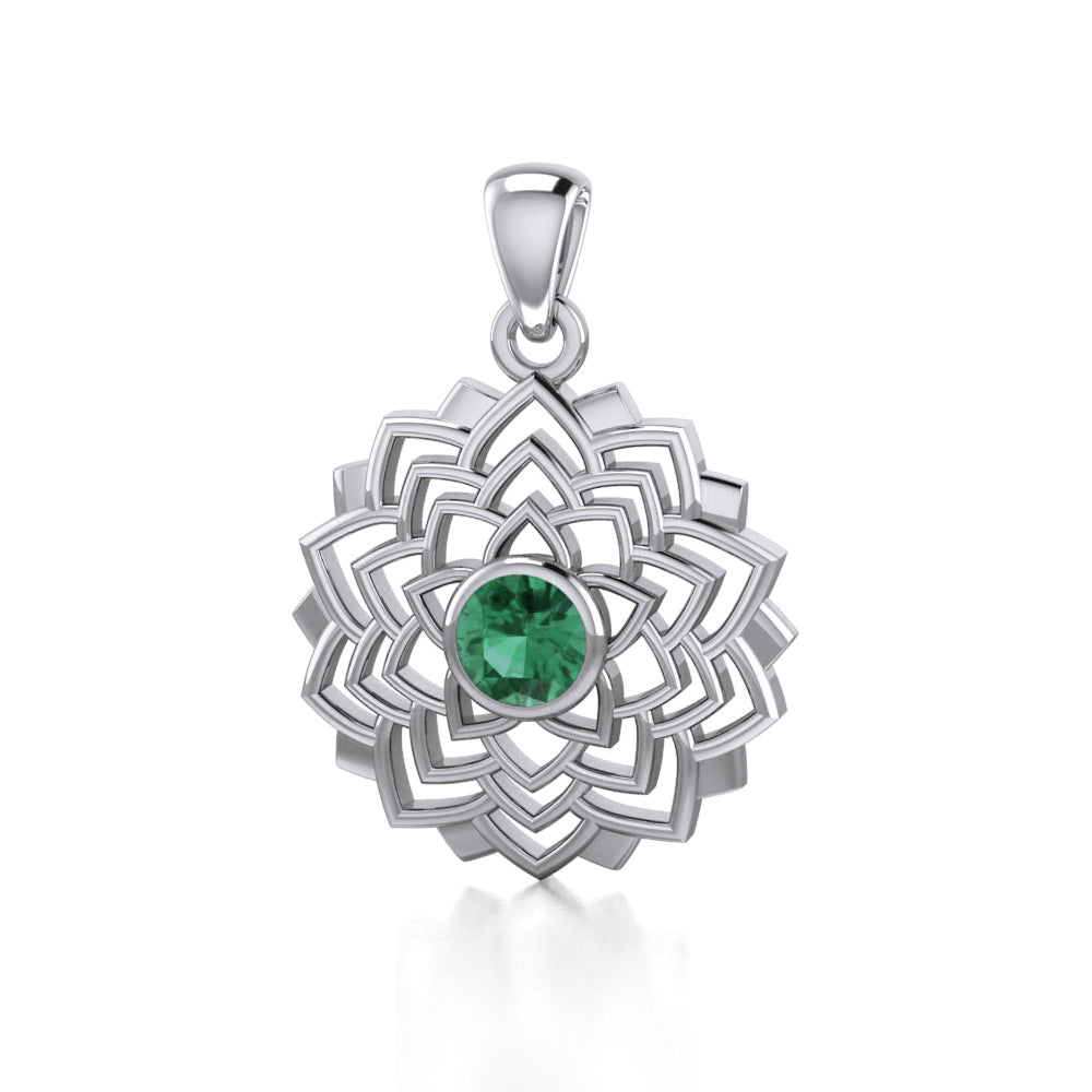 Sahasrara Crown Chakra Silver Pendant