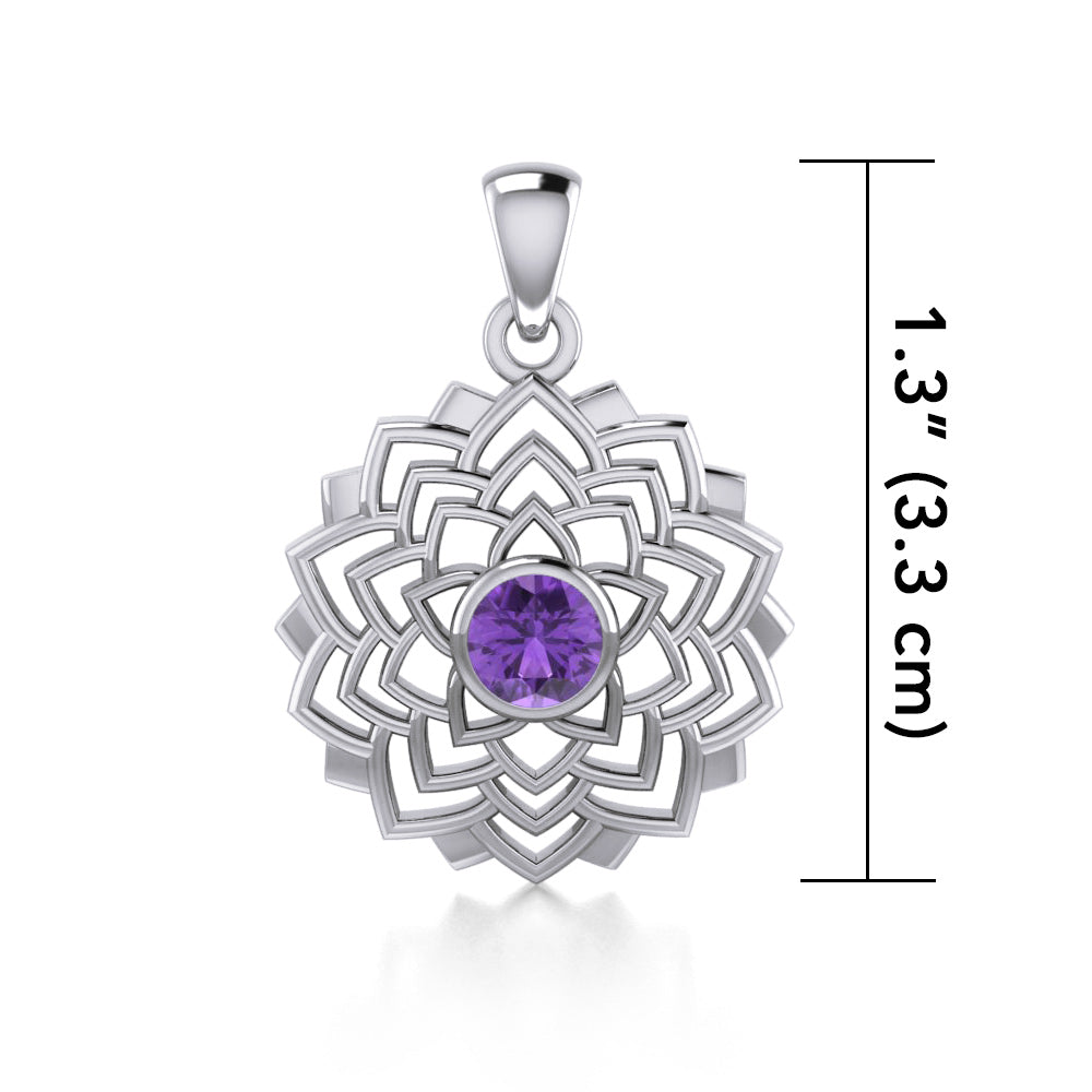 Sahasrara Crown Chakra Silver Pendant