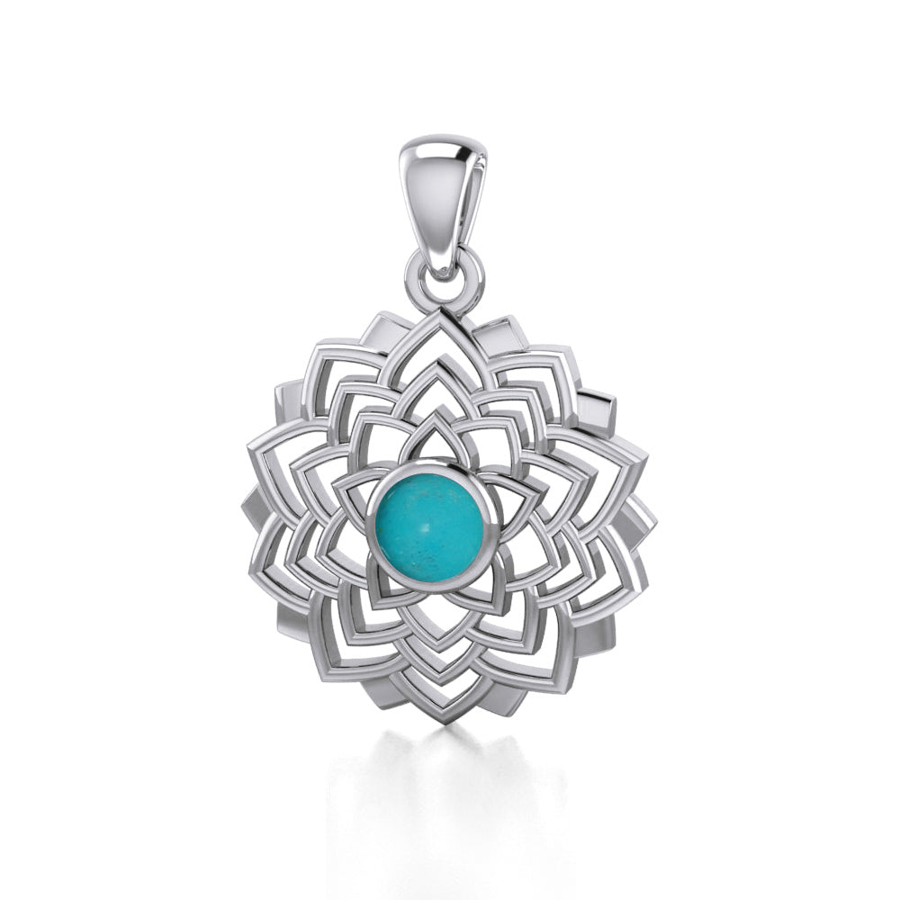 Sahasrara Crown Chakra Silver Pendant