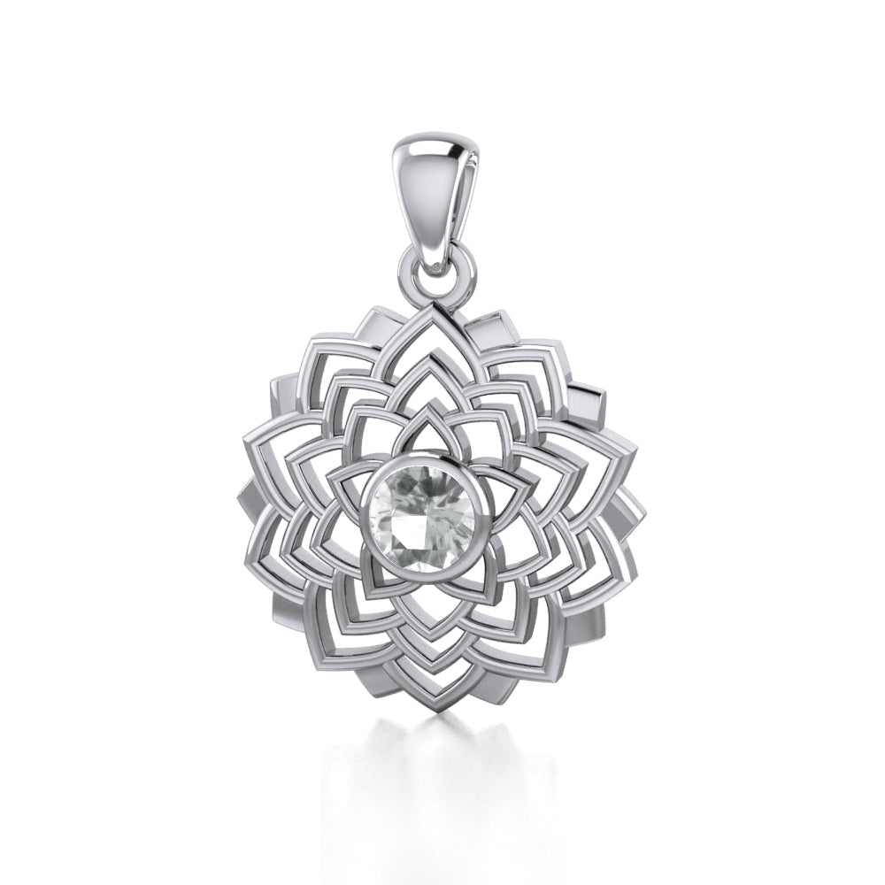 Sahasrara Crown Chakra Silver Pendant