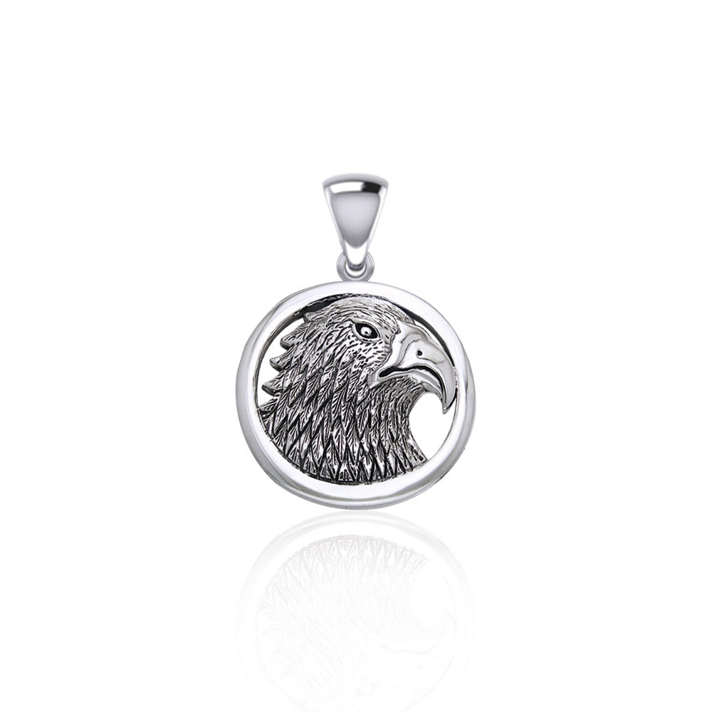 Eagle Head Sterling Silver Pendant