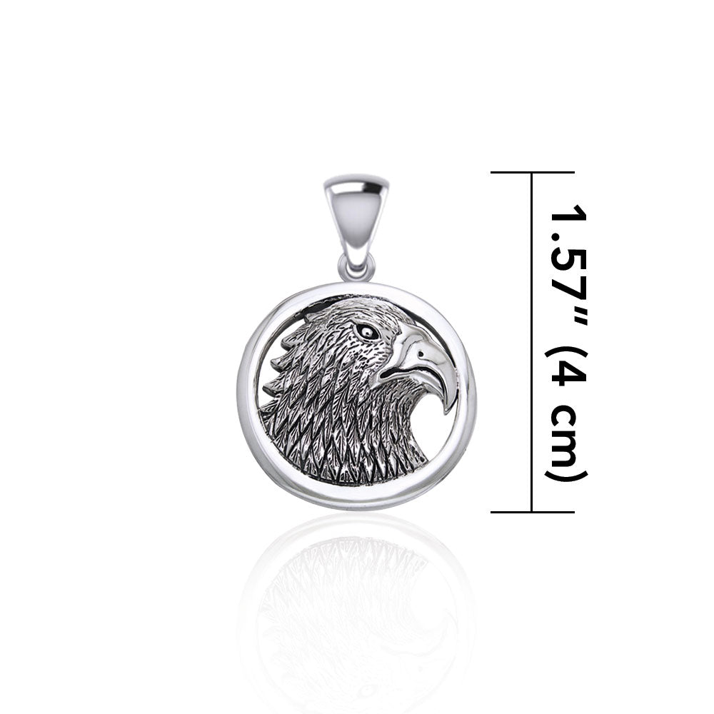 Eagle Head Sterling Silver Pendant