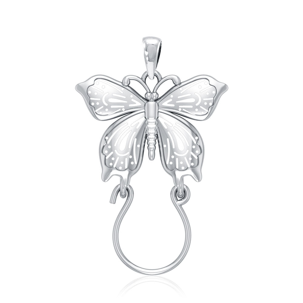 Butterfly Silver Charm Holder Pendant