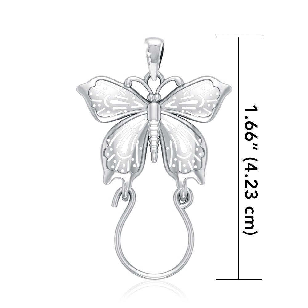 Butterfly Silver Charm Holder Pendant