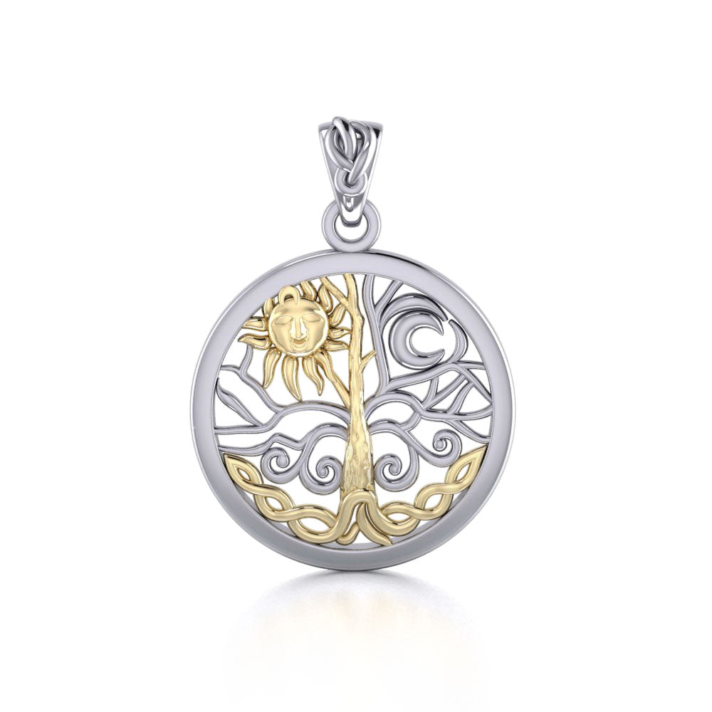 A Lifetime Treasure ~ 14k Gold accent and Sterling Silver Jewelry Pendant