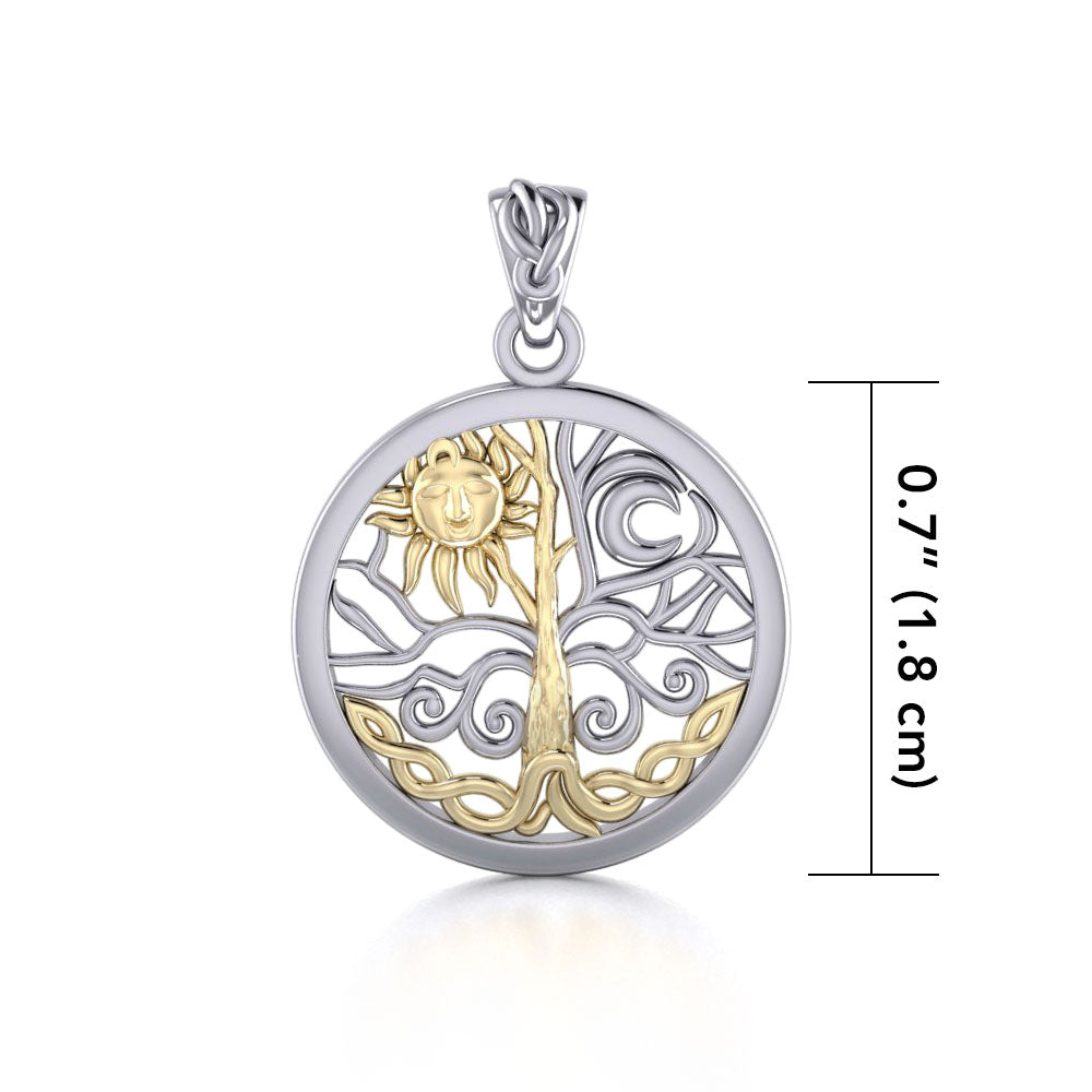 A Lifetime Treasure ~ 14k Gold accent and Sterling Silver Jewelry Pendant