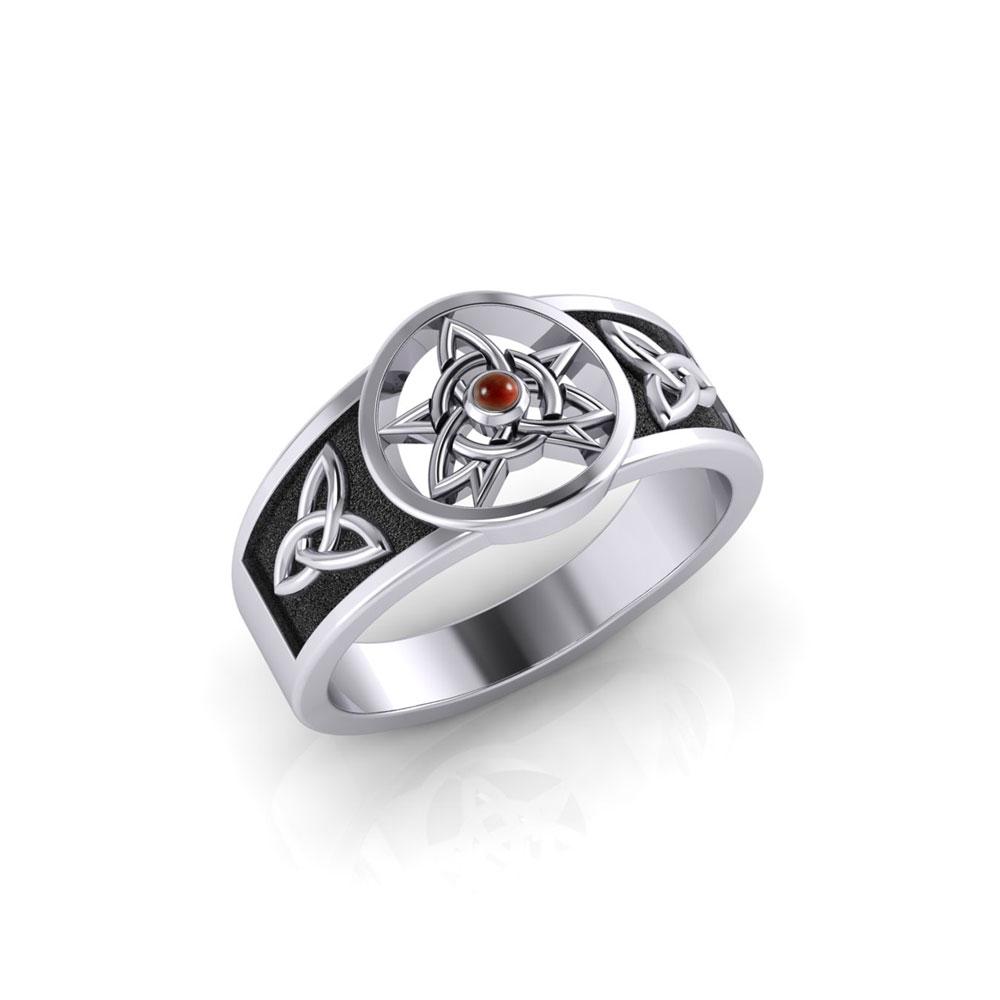 Celtic Trinity Pentacle Ring