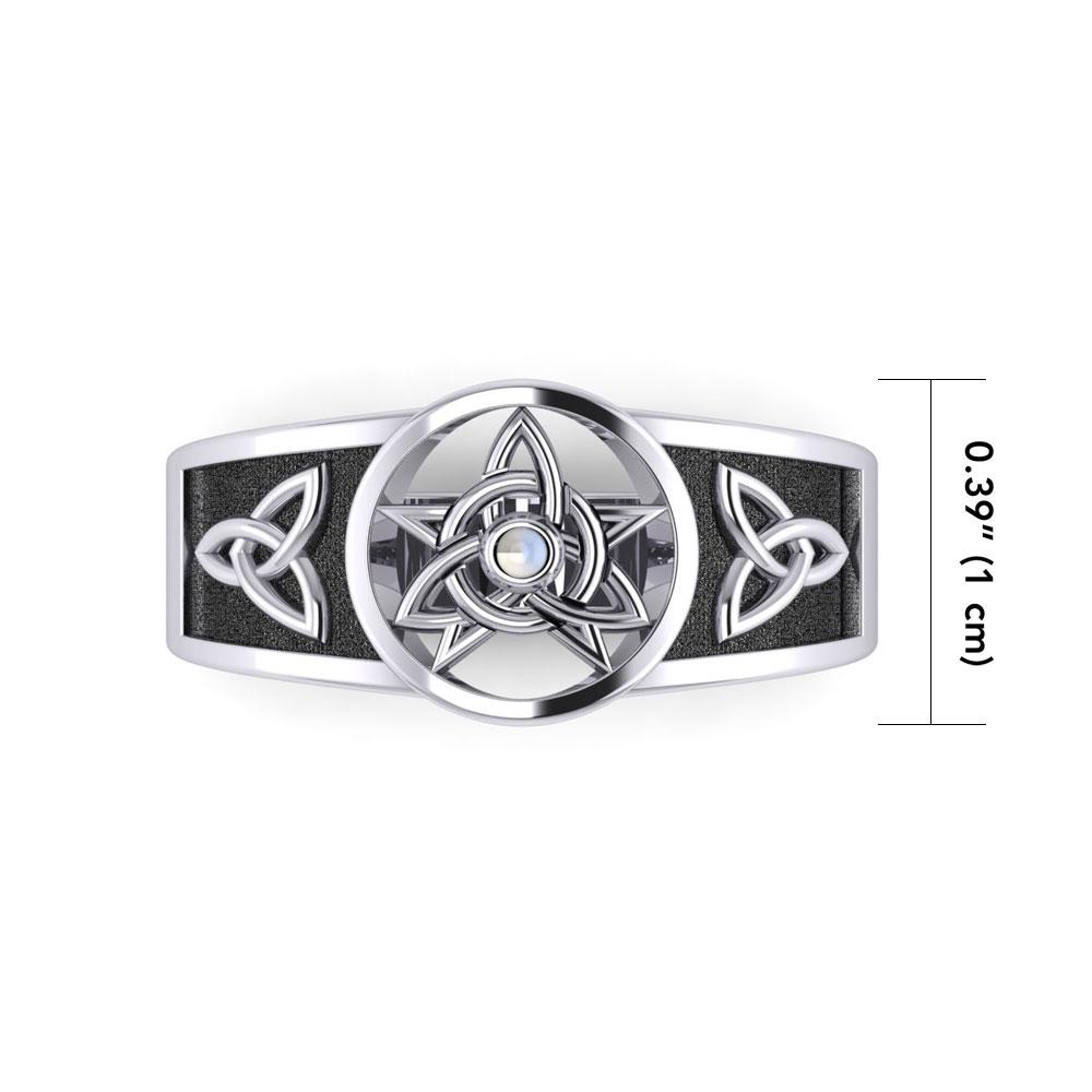 Celtic Trinity Pentacle Ring