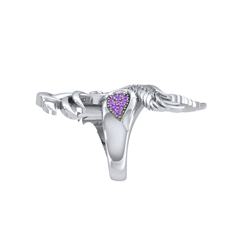 Alighting breakthrough of the Mythical Phoenix ~ Ring with Gemstone Accents