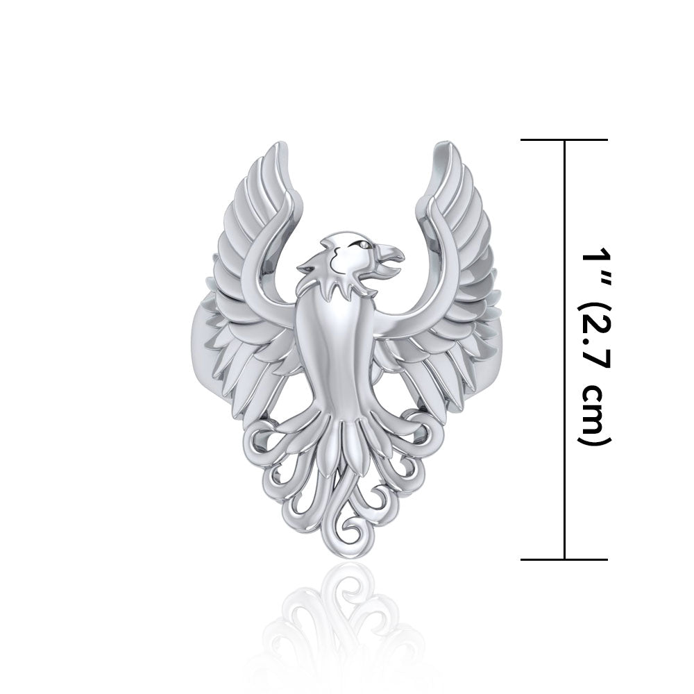 Majestic Phoenix Silver Ring