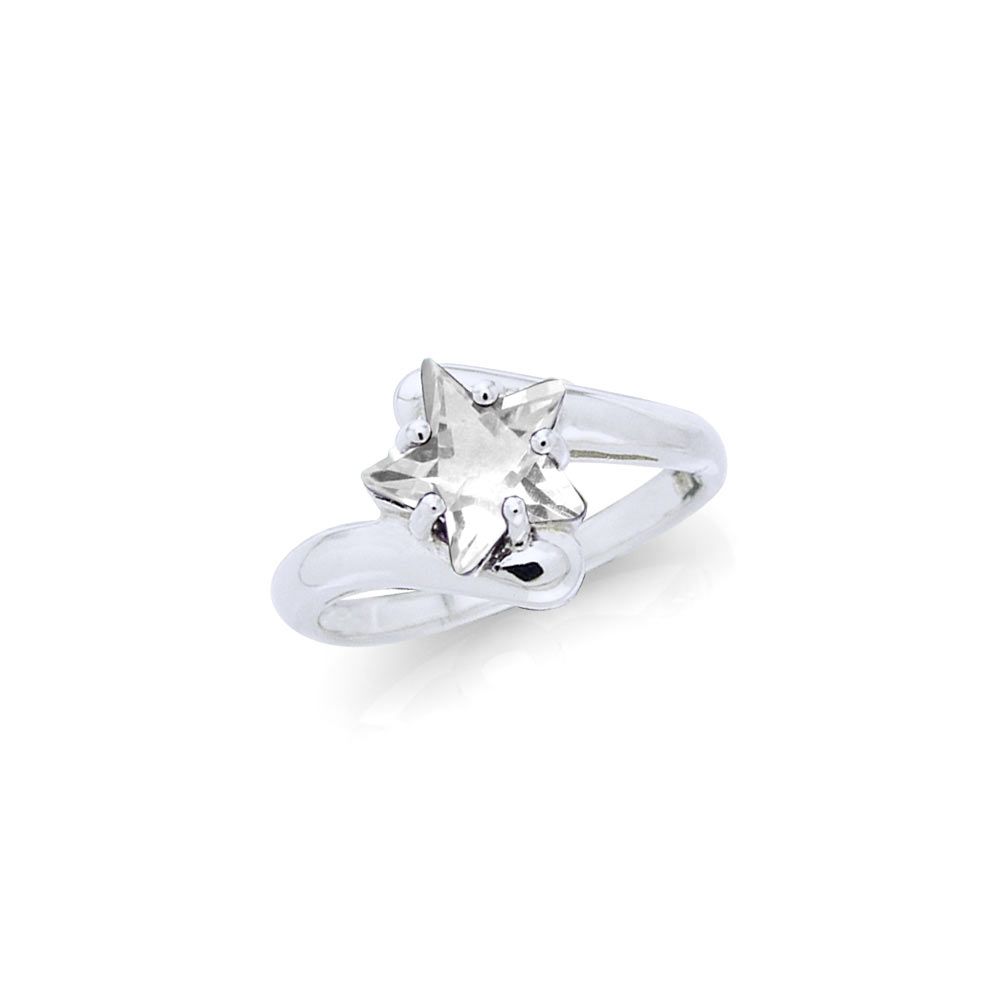 Designer Elegant Cubic Zirconia Star Ring