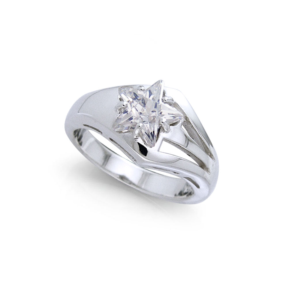 Designer Elegant Cubic Zirconia Star Ring